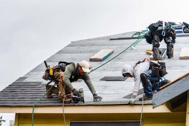 Professional Gutter Installation technician working in Ocean Park, WA